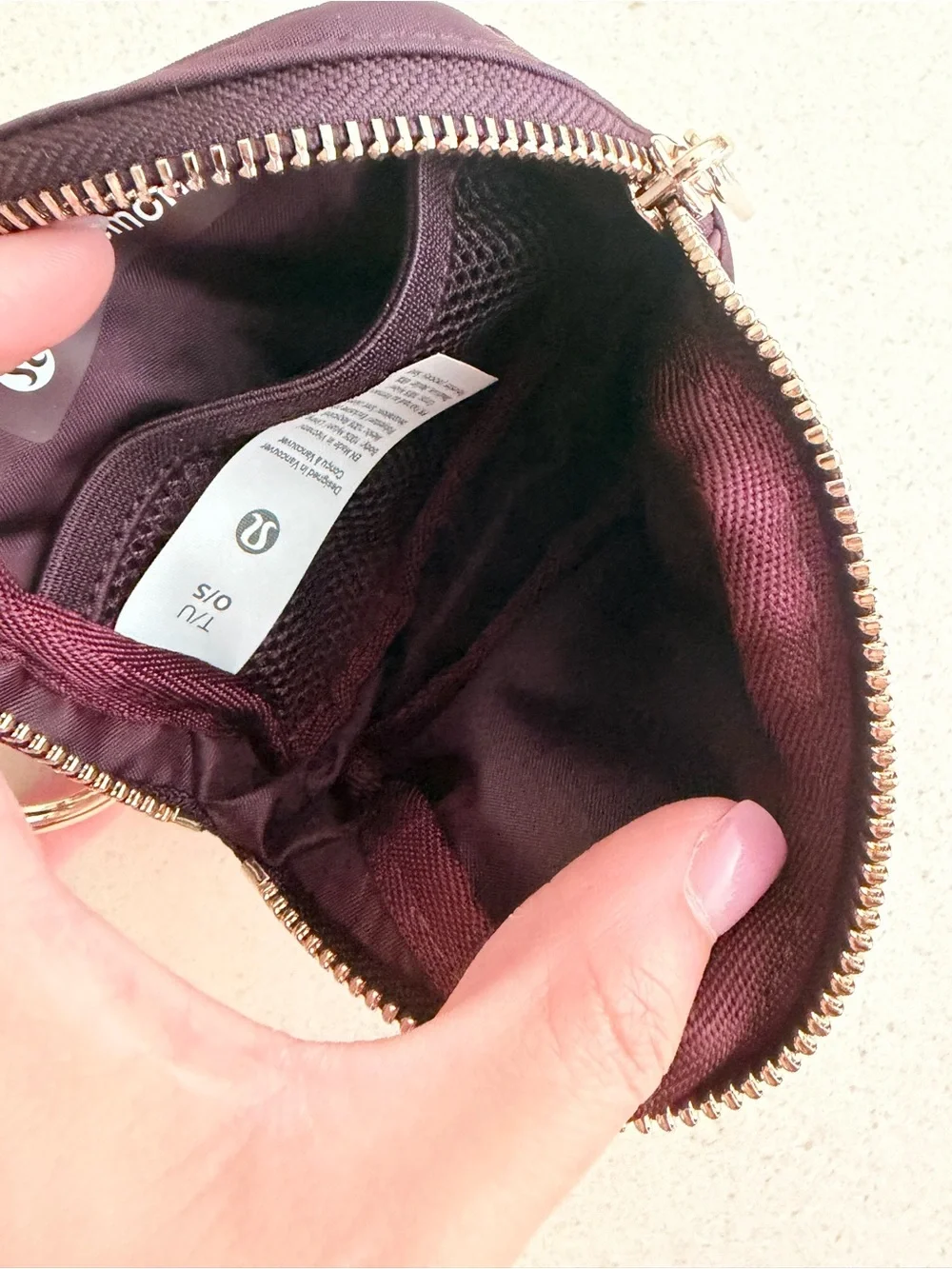 lululemon athletica Everywhere Belt Bag Nano in black plum/gold